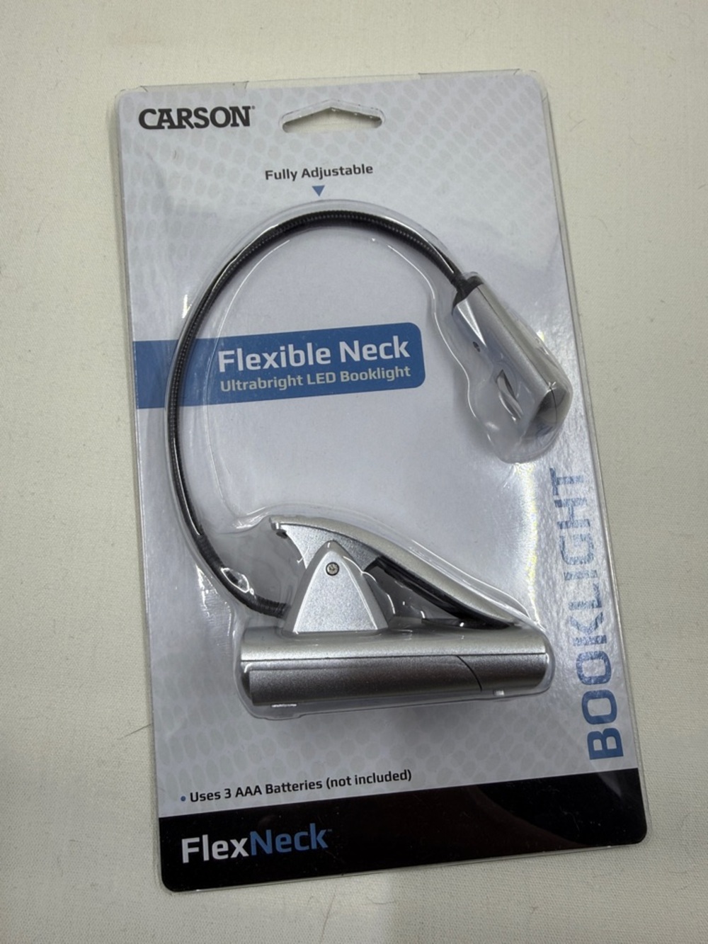 Carson FlexNeck Silver Flexible LED Booklight